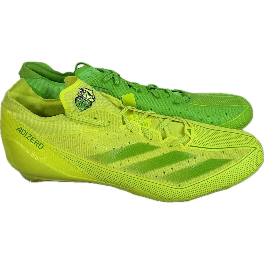 Adidas Adizero Electric Football Cleat Lemon Lime Mens Size 16 New
